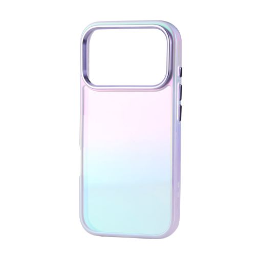 iPhone 17 Pro/ハイブリッドケース/オーロラカラー/メタルステッカー付/ラベンダー