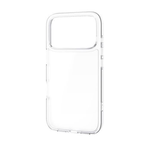 iPhone 17 Pro/ハイブリッドケース/メタルステッカー付/シルキークリア