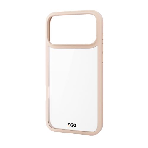 iPhone 17 Pro Max/ハイブリッドケース/D3O/フレームカラー/メタルステッカー付/ベージュ