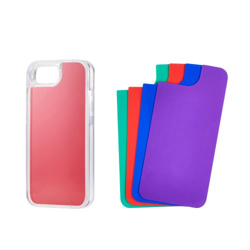 iPhone 16e/ハイブリッドケース/推し活/ビビットカラーシート/クリア