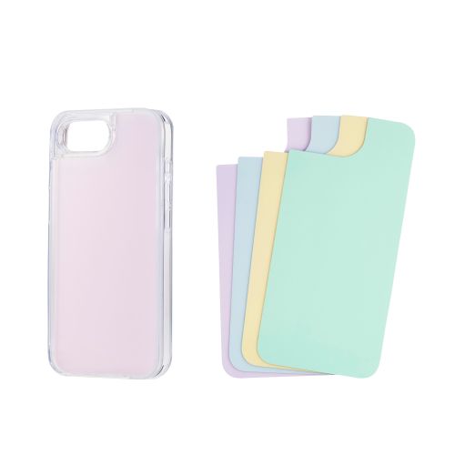 iPhone 16e/ハイブリッドケース/推し活/ニュアンスカラーシート/クリア