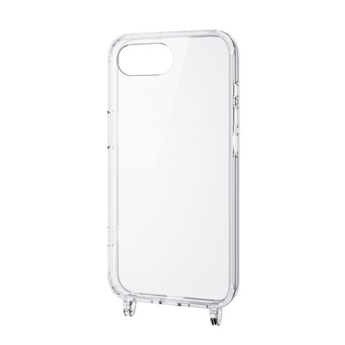 iPhone 16e/ハイブリッドケース/ストラップホール付き/クリア