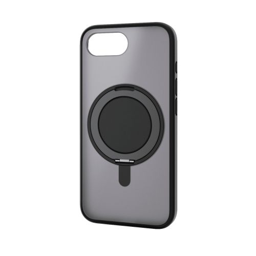 iPhone 16e/ハイブリッドケース/MAGKEEP/スタンド/マットブラック