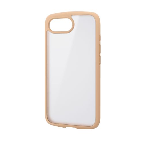 iPhone 16e/ハイブリッドケース/TOUGH SLIM LITE/フレームカラー/背面クリア/背面ガラス/フロストシルキー/カフェオレ