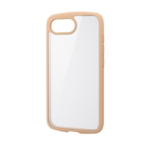 iPhone 16e/ハイブリッドケース/TOUGH SLIM LITE/フレームカラー/背面クリア/背面ガラス/ストラップシート付属/カフェオレ