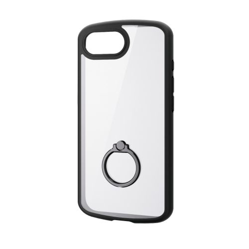 iPhone 16e/ハイブリッドケース/TOUGH SLIM LITE/フレームカラー/背面クリア/リング付/ブラック