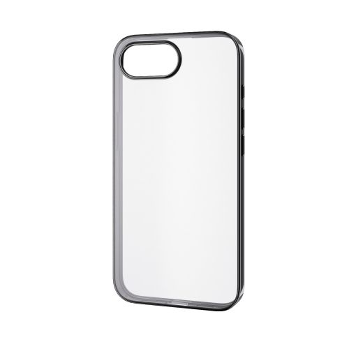 iPhone 16e/ソフトケース/サイドメッキ/メタリックブラック