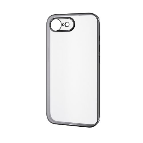 iPhone 16e/ソフトケース/極限保護/メタリック加工/メタリックブラック