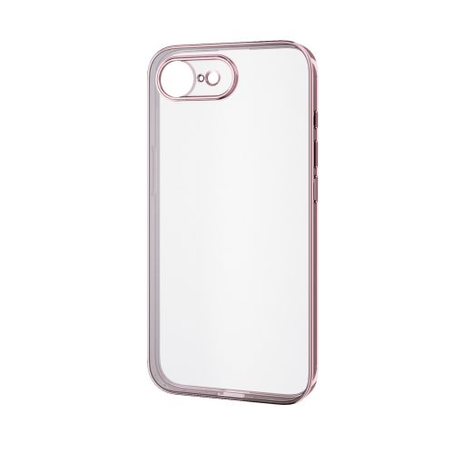iPhone 16e/ソフトケース/極限保護/メタリック加工/メタリックピンク