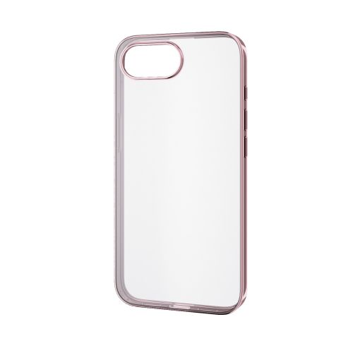 iPhone 16e/ソフトケース/サイドメッキ/ピンクゴールド