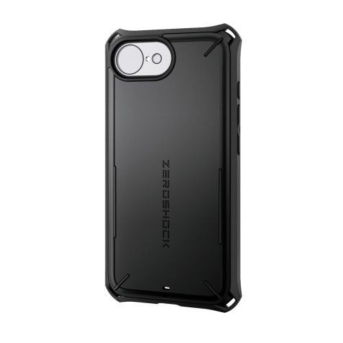 iPhone 16e/ハイブリッドケース/ZEROSHOCK/Solid Plus/ブラック