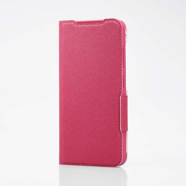 Galaxy S24 (SC-51E)用レザーケース/手帳型/UltraSlim/Flowers/薄型/磁石付き/ディープピンク