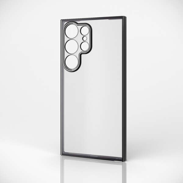 Galaxy S24 Ultra (SC-52E)用ソフトケース/極限保護/メタリック加工/メタリックブラック