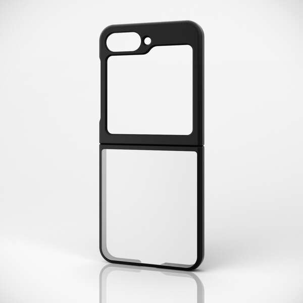 Galaxy Z Flip6 (SC-54E)用ハイブリッドケース/TOUGH SLIM LITE/フレームカラー/背面クリア/ブラック