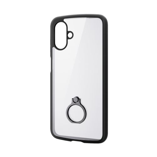 Galaxy A25 5G(SC-53F)/ハイブリッドケース/TOUGH SLIM LITE/フレームカラー/背面クリア/リング付き/ストラップシート付属/ブラック