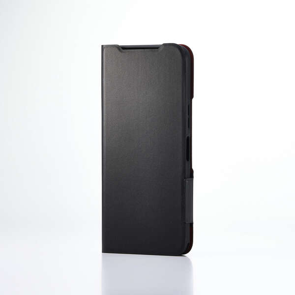 BASIO active3/レザーケース/手帳型/UltraSlim/薄型/磁石付き/ブラック