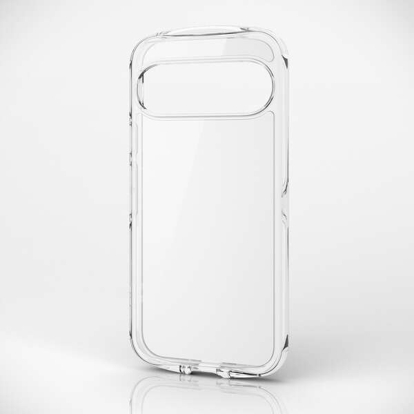 Google Pixel 9/Google Pixel 9 Pro用ハイブリッドケース/TOUGH SLIM LITE/オールクリア/ストラップシート付属/クリア