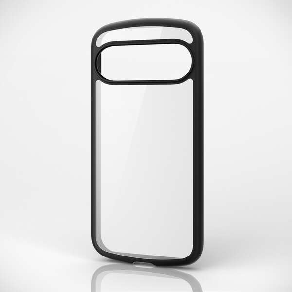 Google Pixel 9/Google Pixel 9 Pro用ハイブリッドケース/TOUGH SLIM LITE/フレームカラー/背面クリア/ストラップシート付属/ブラック