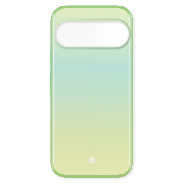 Google Pixel 9/Google Pixel 9 Pro/ソフトケース/meliano/クリアオーロラ/ライムグリーン