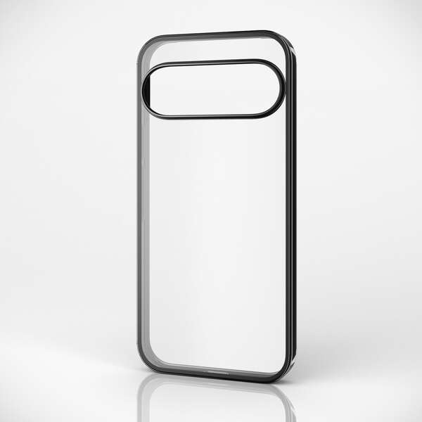 Google Pixel 9/Google Pixel 9 Pro用ソフトケース/メタリック加工/メタリックブラック