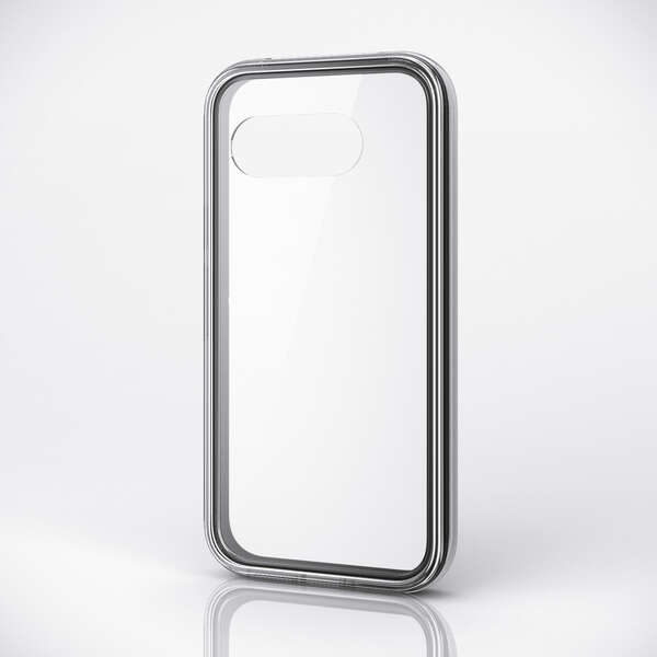 Google Pixel 9a/ハイブリッドケース/MUBRAIN/ストラップシート付属/ブラック×クリア