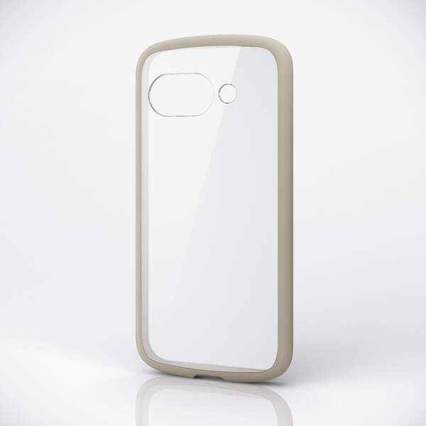 Google Pixel 9a/ハイブリッドケース/TOUGH SLIM LITE/フレームカラー/背面クリア/カフェオレ