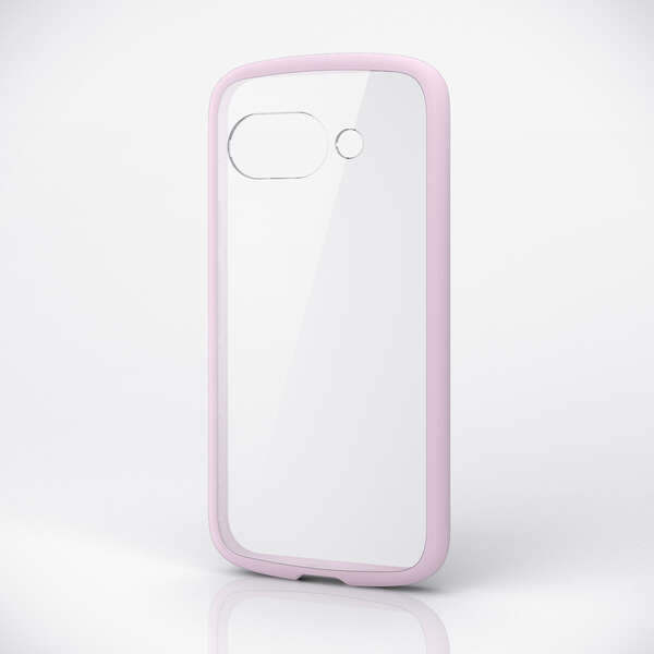 Google Pixel 9a/ハイブリッドケース/TOUGH SLIM LITE/フレームカラー/背面クリア/ピンク