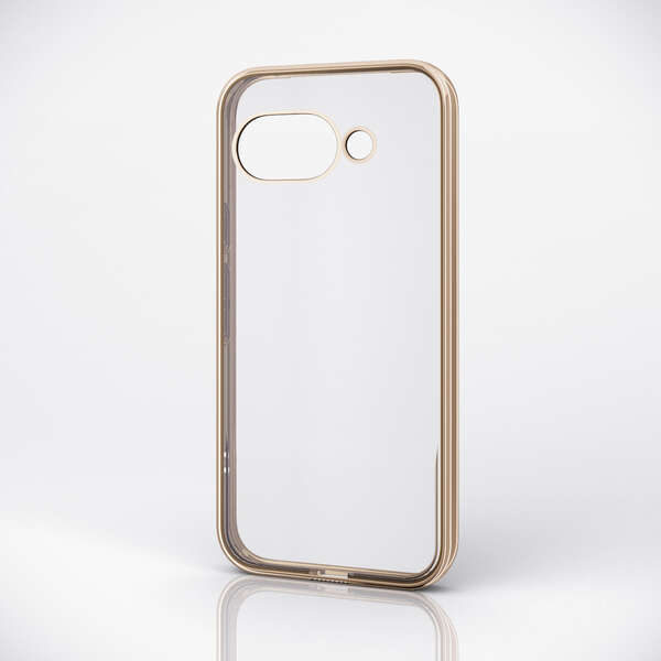 Google Pixel 9a/ソフトケース/サイドメッキ/メタリック加工/メタリックゴールド