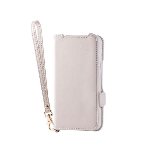 Google Pixel 10/Google Pixel 10 Pro/ソフトレザーケース/磁石付/耐衝撃/ハンドストラップ付/グレージュ