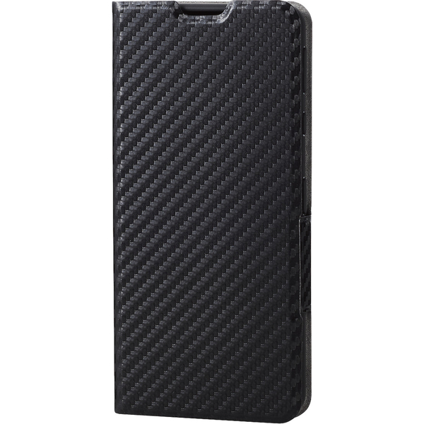 AQUOS sense4/AQUOS sense5G/AQUOS sense4 lite/AQUOS sense4 basic用レザーケース/手帳型/UltraSlim/薄型/磁石付き/カーボン調(ブラック)