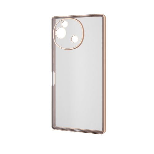 AQUOS R9 (SH-51E)用ソフトケース/極限保護/メタリック加工/メタリックゴールド