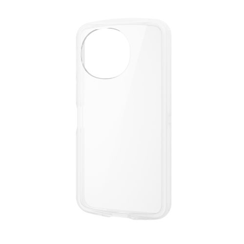 AQUOS sense9(SH-53E)用ハイブリッドケース/TOUGH SLIM LITE/キャンディフレームカラー/背面クリア/ストラップシート付属/クリアホワイト