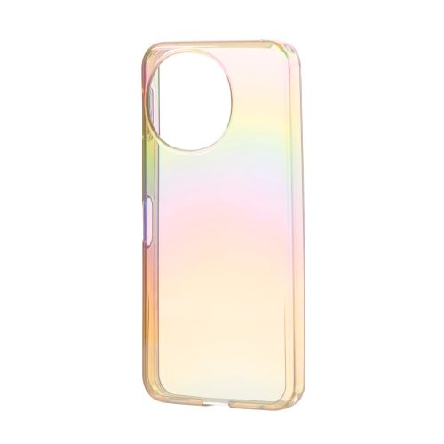 AQUOS sense9(SH-53E)用ソフトケース/meliano/クリアオーロラ/ブラウン