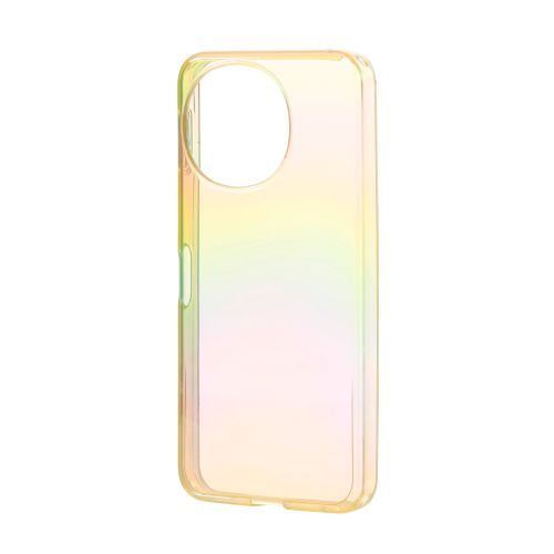 AQUOS sense9(SH-53E)用ソフトケース/meliano/クリアオーロラ/イエロー