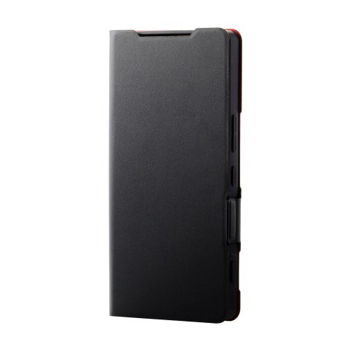 AQUOS R9 pro(SH-54E)用レザーケース/手帳型/UltraSlim/薄型/磁石付き/ブラック