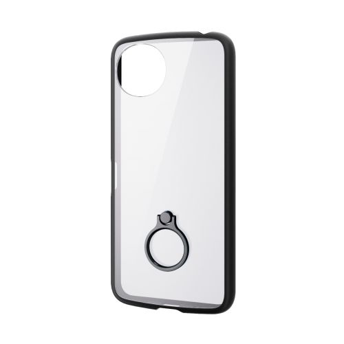 AQUOS wish5/TOUGH SLIM LITEケース/フレームカラー/リング付/ブラック