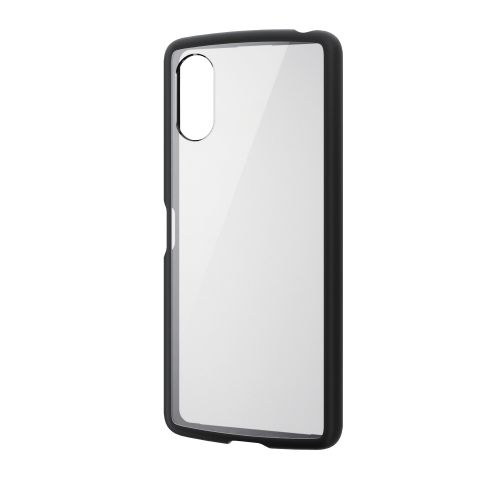 Xperia 10 VI (SO-52E)用ハイブリッドケース/TOUGH SLIM LITE/フレームカラー/背面クリア/ストラップシート付属/ブラック