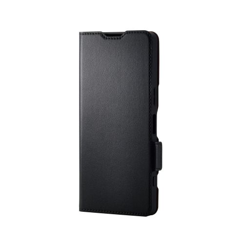 Xperia 1 VII/ソフトレザーケース/薄型/磁石付/MAGKEEP/ブラック