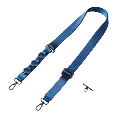 スマホショルダーストラップ/ステンレスストラップホールシート付属(1口タイプ×1枚)/フラット型/ループ付/カラビナ付/ネイビー