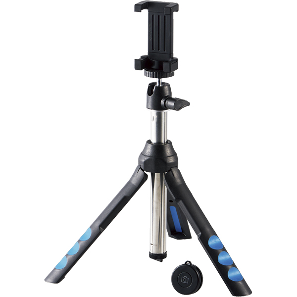 スマートフォン用2way三脚/Bluetoothリモコン付/ブラック