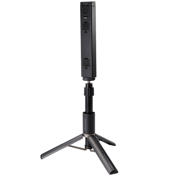 スマートフォン・タブレット用三脚/自撮り棒/2way/高耐荷重/ブラック