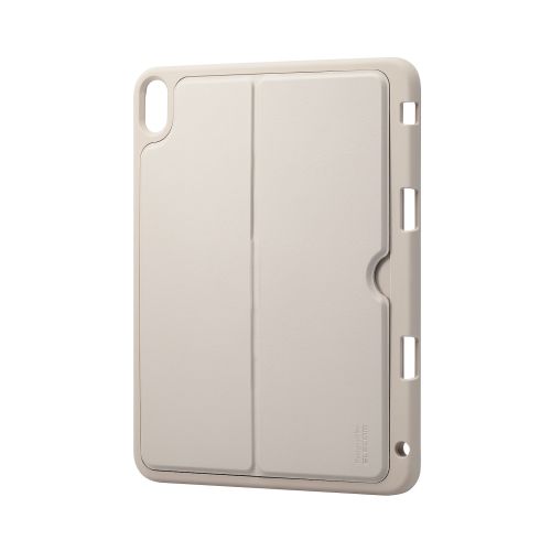 iPad 第10世代用ソフトケース/スタンド付き/Apple Pencil収納/グレージュ