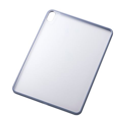 iPad Air 11インチ(M3/M2)/クリアケース/背面クリア/軽量/カラーエッジ/ブルーグレー