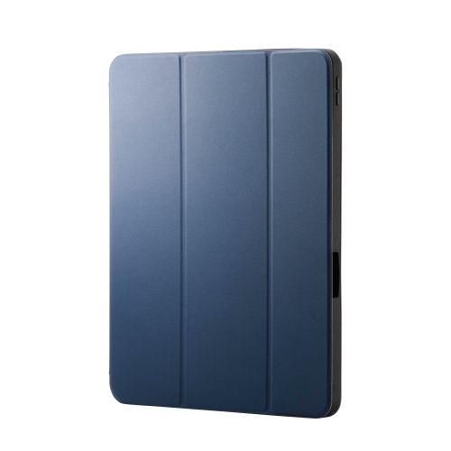 13インチiPad Pro(M4)/フラップケース/衝撃吸収/Apple Pencil収納/スリープ対応/ネイビー