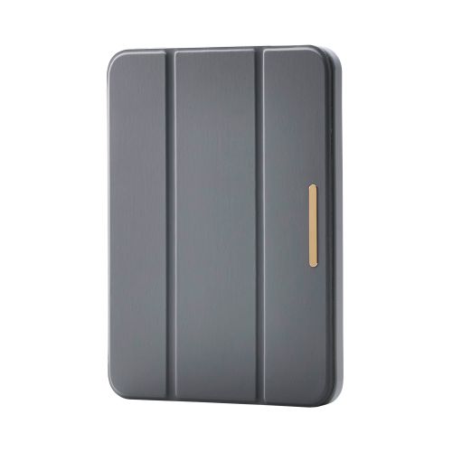8.3インチiPad mini(A17 Pro)/フラップケース/CHIC STYLE/背面クリア/チャコールグレー