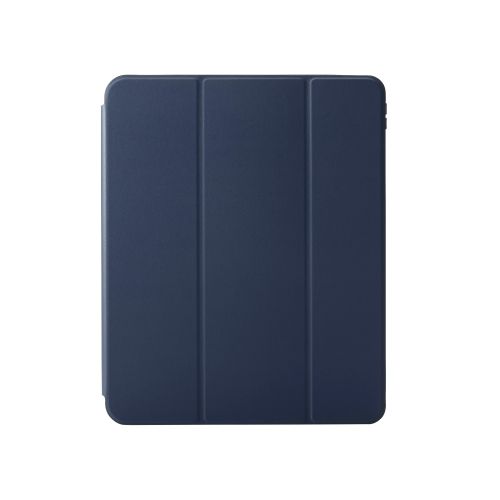 13インチiPad Air(M2)/フラップケース/衝撃吸収/ApplePencil収納/スリープ対応/ネイビー