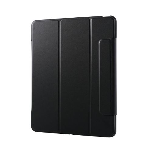 13インチiPad Air(M2)/フラップケース/薄型軽量/背面クリア/フレームカラー/ブラック