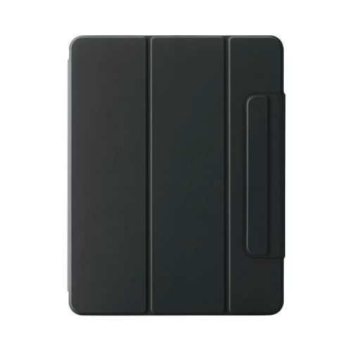 13インチiPad Air(M2)/フラップケース/超薄型/マグネット装着/スリープ対応/ブラック