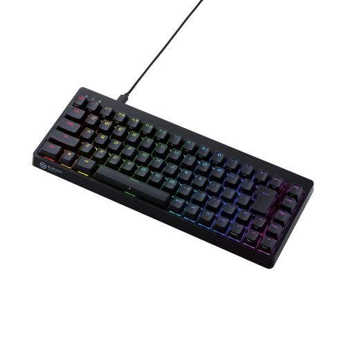 ゲーミングキーボード/V custom/有線/着脱式/メカニカル/ネオクラッチキーキャップ/テンキーレス/65％サイズ/スピードリニア(銀軸)/RGB/ブラック