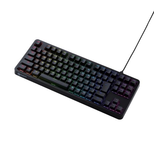 ゲーミングキーボード/V custom/有線/着脱式/メカニカル/ネオクラッチキーキャップ/テンキーレス/スピードリニア(銀軸)/RGB/ブラック